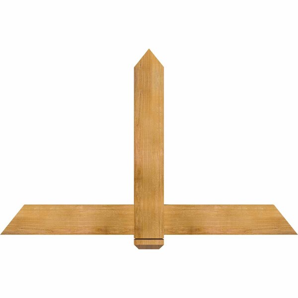 Ekena Millwork Eugene Rough Sawn Timber Gable Bracket, Western Red Cedar, 60"W x 38"H x 2"D x 6"F, 15/12 Pitch GBW060X38X0206EUG00RWR - main